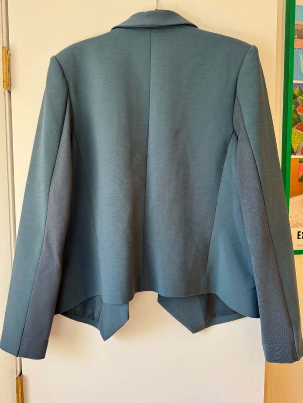 NWOT Teal BCBGMAXAZRIA shawl collar drape jacket blazer Fredrick